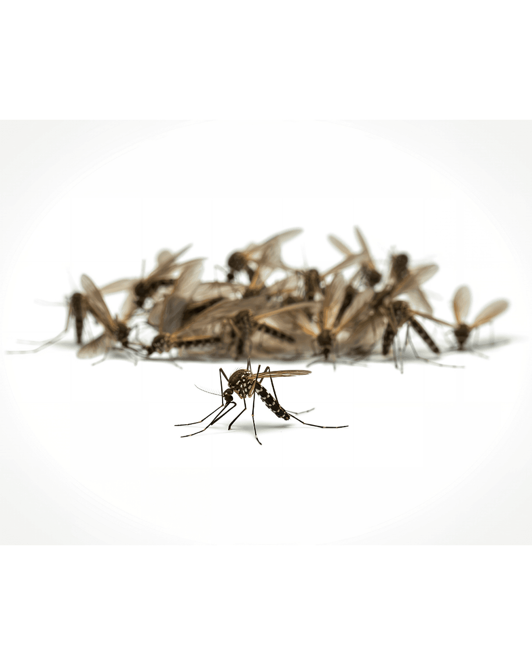 Mosquitos agrupados, señal de proliferación y riesgo de enfermedades como dengue y zika.